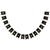 Schwarz und Weiß Random Gold Dot Patten Hochzeit Wimpelkette (Alle)