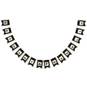 Schwarz und Weiß Random Gold Dot Patten Hochzeit Wimpelkette (Alle)