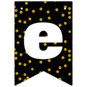 Schwarz und Weiß Random Gold Dot Patten Hochzeit Wimpelkette (Zweite Fahne)