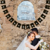 Schwarz und Weiß Random Gold Dot Patten Hochzeit Wimpelkette