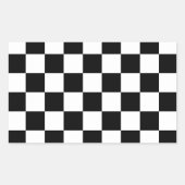 Schwarz und Weiß Rechteckiger Aufkleber (Vorderseite)