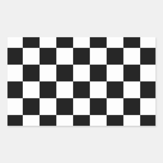 Schwarz und Weiß Rechteckiger Aufkleber (Vorderseite)