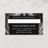 Schwarz und Weiß Reiki Modernes, elegantes Berufli Terminkarte (Rückseite)