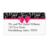 Schwarz und Weiß Rosen Rosa rosa Bow (Vorne)