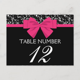 Schwarz und Weiß Rosen Rosa rosa Bow Postkarte