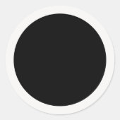 Schwarz und Weiß Runder Aufkleber (Vorderseite)