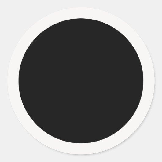 Schwarz und Weiß Runder Aufkleber (Vorderseite)