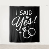 Schwarz und Weiß, sagte ich Ja, Engagement Partei Wandteppich (Vorderseite)