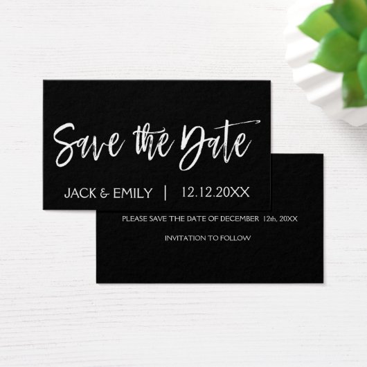 Schwarz und Weiß Save the Date (Schreibtisch)