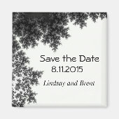 Schwarz und Weiß Save the Date Magnet (Vorne)