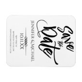 Schwarz und Weiß Save the Date Magnet (Horizontal)