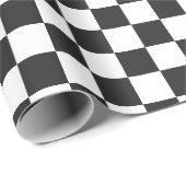 Schwarz und [weiß] Schachbrett Schachbrett-Schachb Geschenkpapier (Rolleneckpunkt)