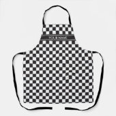 Schwarz und [weiß] Schachbrett Schachbrett-Schachb Schürze (Vorderseite)