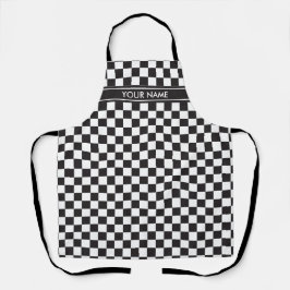 Schwarz und [weiß] Schachbrett Schachbrett-Schachb Schürze