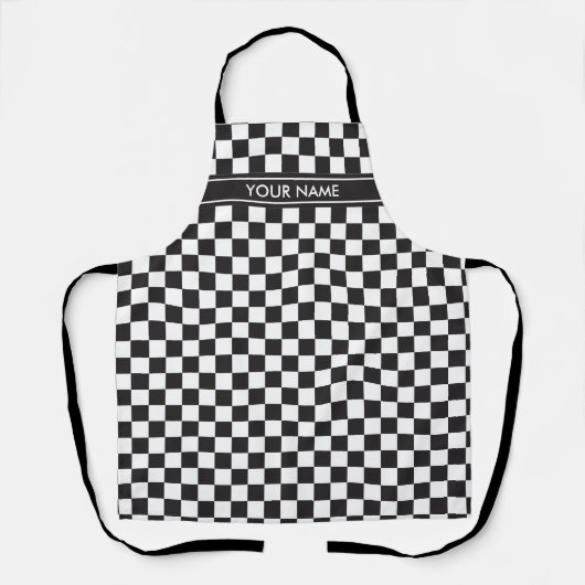 Schwarz und [weiß] Schachbrett Schachbrett-Schachb Schürze (Vorderseite)