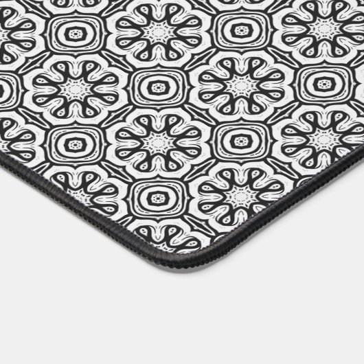 Schwarz und Weiß Schreibtischunterlage (Ecke)