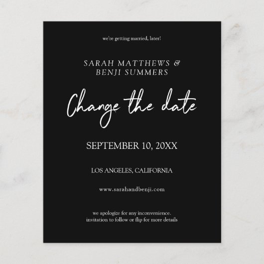 Schwarz und Weiß - Schwarz ändern Datum (Vorderseite)