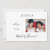 Schwarz und Weiß sein mein Foto Vorschlag H Einladung (Vorderseite)