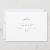 Schwarz und Weiß sein mein Foto Vorschlag H Einladung (Rückseite)