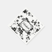 Schwarz und Weiß Serviette (Ecke)