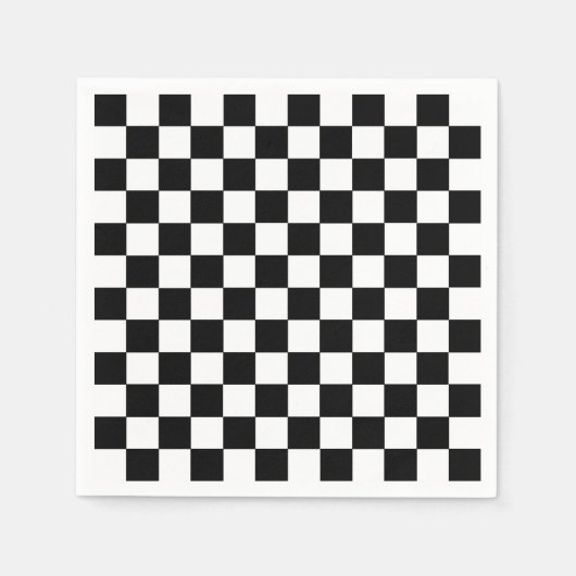 Schwarz und Weiß Serviette (Vorderseite)