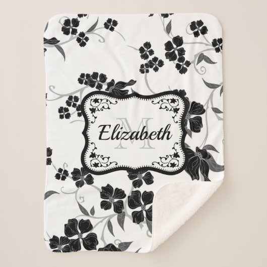 Schwarz und Weiß Sherpadecke (Vorderseite)