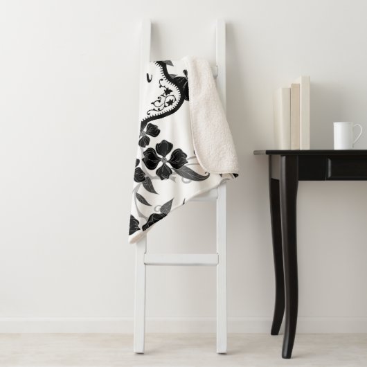 Schwarz und Weiß Sherpadecke (Beispiel)