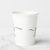 Schwarz und Weiß sie sagte ja Brautparty Pappbecher (Rechts)