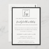 SCHWARZ UND WEISS SILKEN SIE IHRE LOGO WORKSHOP GA POSTKARTE (Vorne/Hinten)