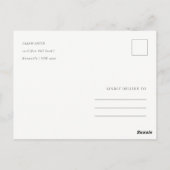 SCHWARZ UND WEISS SILKEN SIE IHRE LOGO WORKSHOP GA POSTKARTE (Rückseite)