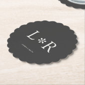 Schwarz und Weiß | Simple Chic Couple Untersetzer (angewinkelt)