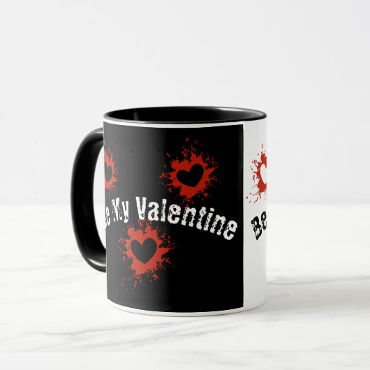 Schwarz und Weiß sind meine Valentin Tasse (Vorderseite Links)