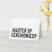 Schwarz und Weiß sind unser Meister der Zeremonien Karte (Gelbe Blume)