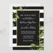 Schwarz und Weiß sind unsere Einladung für Hochzei (Vorderseite)