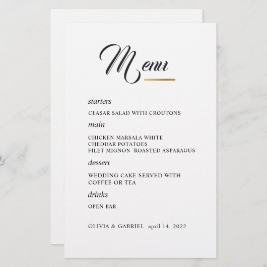 Schwarz und Weiß. Stilvolles Typografie-Hochzeitsm (Vorne/Hinten)