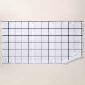 Schwarz und Weiß Strandtuch (Vorderseite)