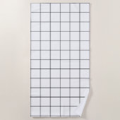 Schwarz und Weiß Strandtuch (Vorderseite)