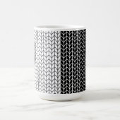 SCHWARZ UND WEISS STRICK Große Tasse (Mittel)