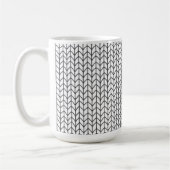 SCHWARZ UND WEISS STRICK Große Tasse (Links)