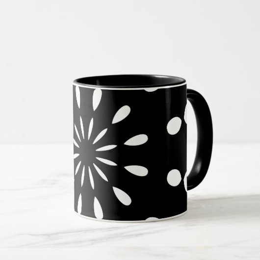 Schwarz und Weiß Tasse (VorderseiteRechts)