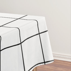 Schwarz und Weiß Tischdecke