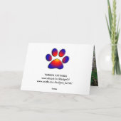 SCHWARZ UND WEISS TÜRKISCHER KATZPIERO KARTE (Rückseite)