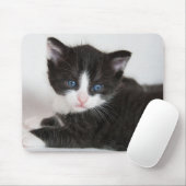 Schwarz und Weiß Tuxedo Kitten Mousepad (Mit Mouse)
