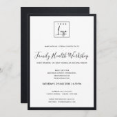 SCHWARZ UND WEISS VELVET SILKEN SIE IHRE LOGO-WORK EINLADUNG (Vorne/Hinten)