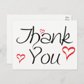 Schwarz und Weiß Vielen Dank, dass Sie die rote Li Postkarte (Vorne/Hinten)