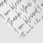 Schwarz und Weiß Vielen Dank, ich bin gesegnete Ty Seidenpapier (Detail)