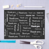 Schwarz und Weiß Vielen Dank Seidenpapier (Handwerk)