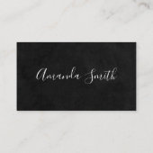 Schwarz und Weiß Visitenkarte (Rückseite)