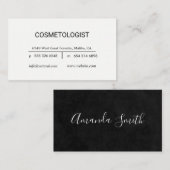 Schwarz und Weiß Visitenkarte (Vorne/Hinten)