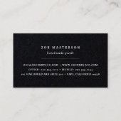 Schwarz und Weiß Visitenkarte (Rückseite)